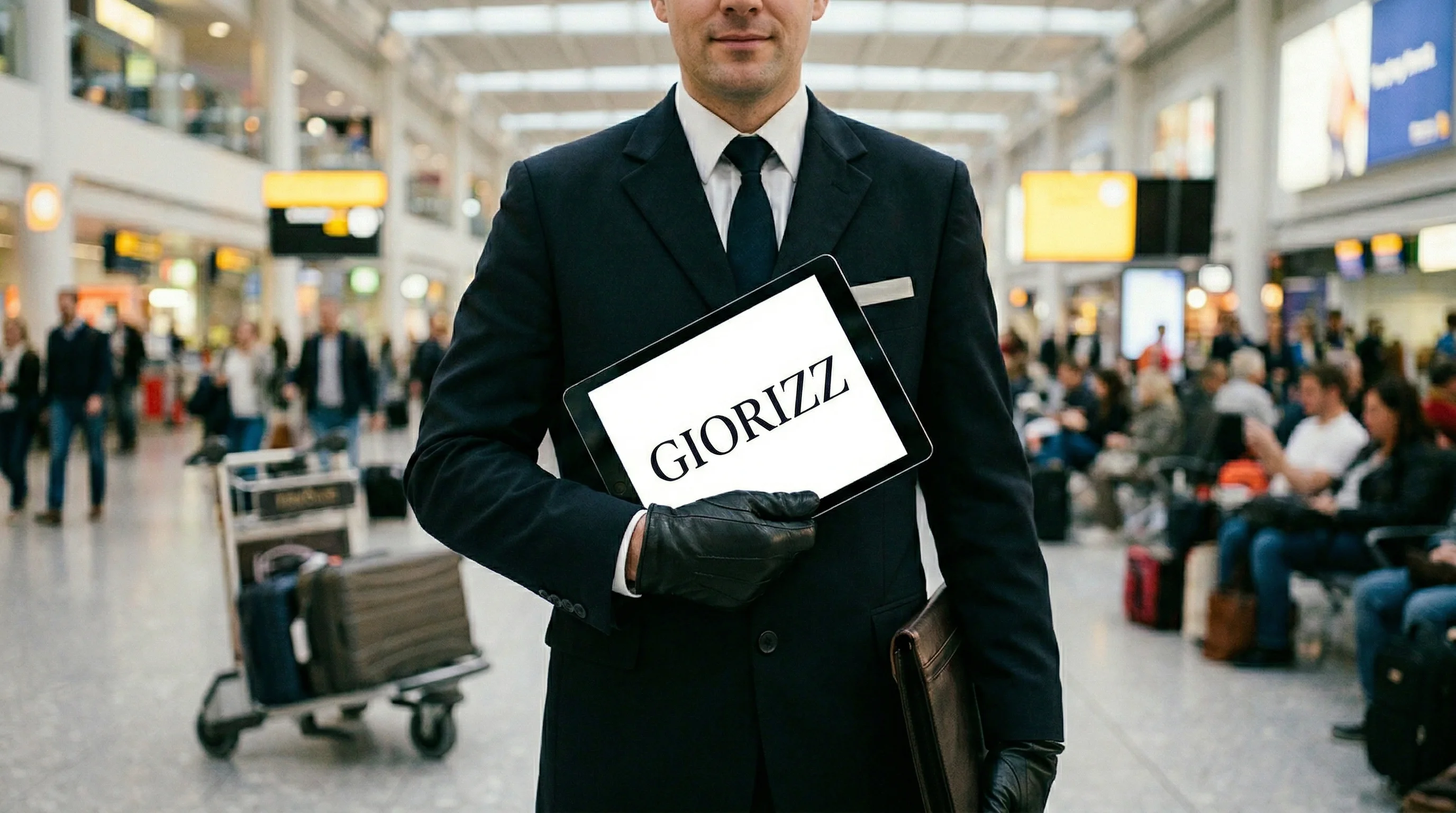 Professional GIORIZZ chauffeur in formal attire