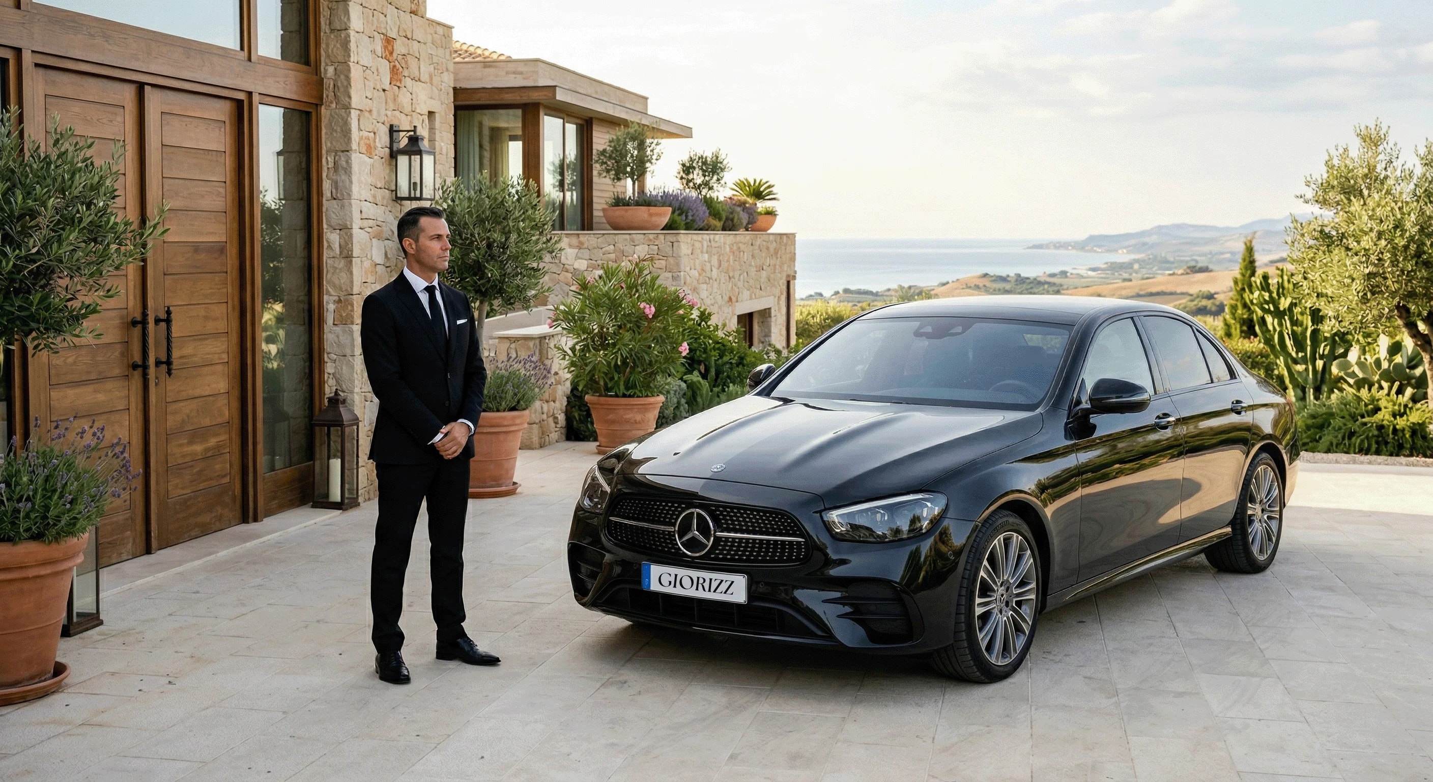 Door-to-door chauffeur pickup service across Sicily