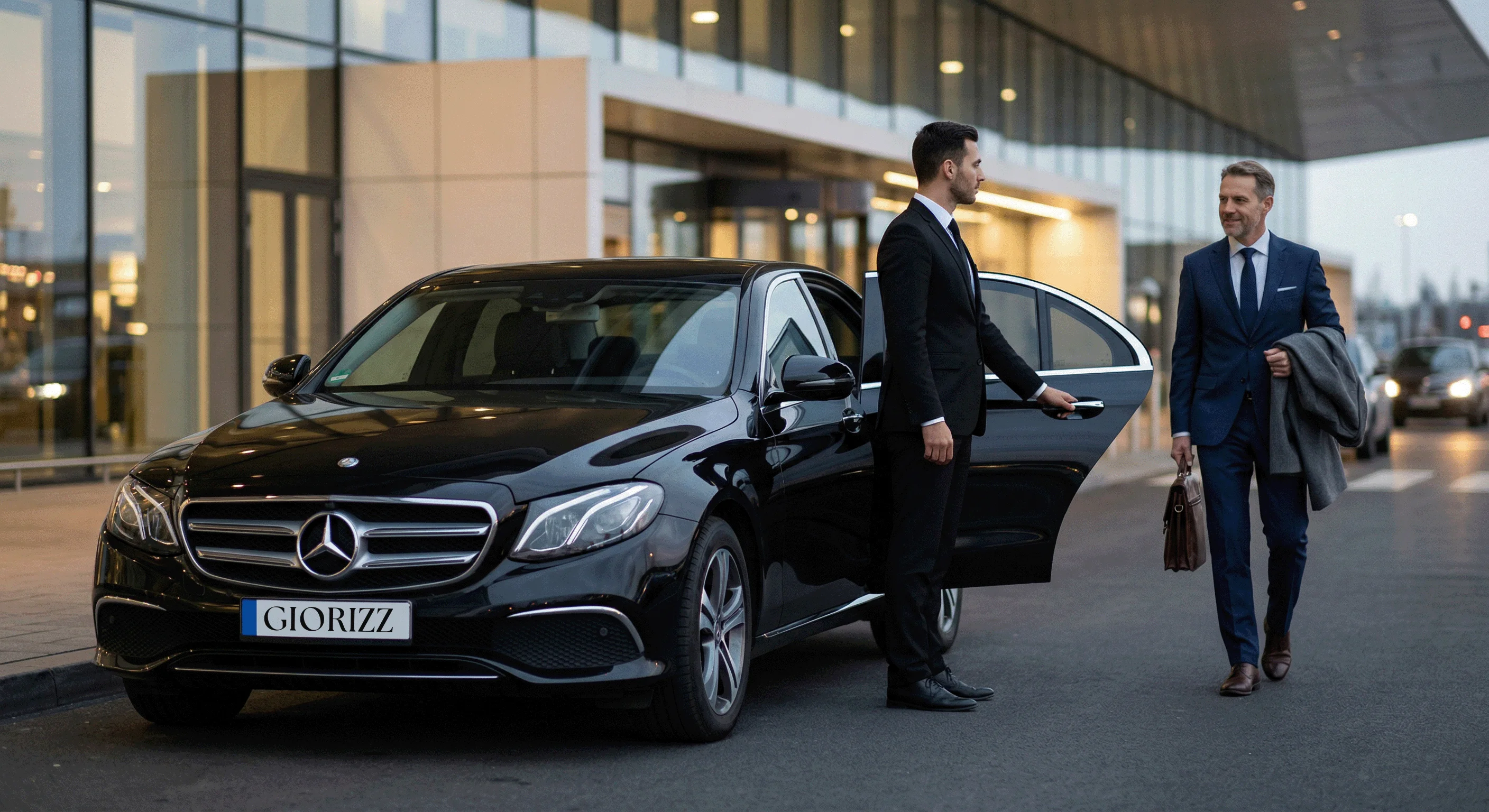 GIORIZZ chauffeur pickup in a premium sedan