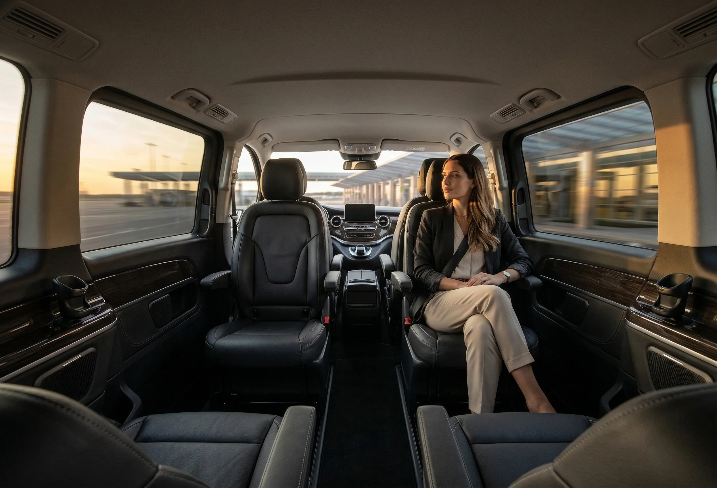 GIORIZZ luxury van on a city-to-city transfer across Sicily